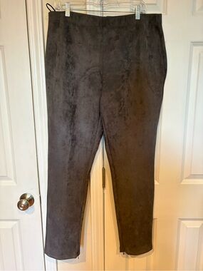 Grey Faux-Suede Leggings